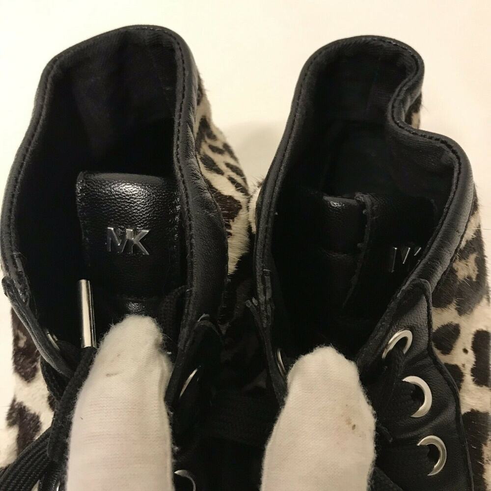 MICHAEL KORS Mid Top Pony hair Sneakers Size 6 - Picture 3 of 8